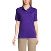 image:imageLands End Essentials Womens Short Sleeve All Day Comfort Polo Shirt  100 Cotton Wont Shrink Pill FadeDeep Purple
