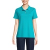 image:imageLands End Essentials Womens Short Sleeve All Day Comfort Polo Shirt  100 Cotton Wont Shrink Pill FadeTeal Breeze