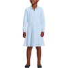 image:imageLands End Girls Long Sleeve Mesh Pleated Polo DressBlue