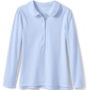 image:imageLands End Girls Long Sleeve Peter Pan Collar Polo ShirtBlue