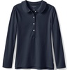 image:imageLands End Girls Long Sleeve Peter Pan Collar Polo ShirtClassic Navy
