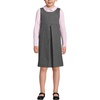image:imageLands End Girls Ponte Pleat JumperCharcoal Heather