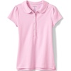 image:imageLands End Girls Short Sleeve Peter Pan Collar Polo ShirtIce Pink
