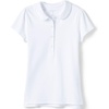 image:imageLands End Girls Short Sleeve Peter Pan Collar Polo ShirtWhite