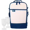 image:imageLands End Medium Wine Cooler Bag with 2 BPAFree Glasses Insulated Wine  Bag for Travel