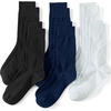 image:imageLands End Mens Cotton Crew Sock 6PackWhiteBlackNavy Pack