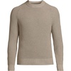 image:imageLands End Mens Drifter Cotton Crewneck SweaterLight Sandstone Heather