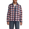 image:imageLands End Mens Full Zip Sherpa Fleece JacketNavyBourbon Plaid