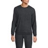 image:imageLands End Mens Long Sleeve Brush Back CrewDark Charcoal Heather
