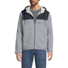 image:imageLands End Mens Sweater Fleece Mixed Media Full Zip JacketMicaGraphite Heather