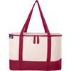 image:imageLands End Rectangular Large Cooler Bag Insulated 8 Gal Canvas Soft Cooler  with Tote Handles and Zip ClosureRed