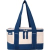image:imageLands End Rectangular Small Cooler Bag Insulated 15 Gal  Canvas Soft Cooler with Tote Handles and Zip ClosureNavy