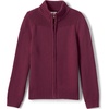 image:imageLands End School Uniform Boys Cotton Modal Zip Front Cardigan SweaterBurgundy