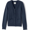 image:imageLands End School Uniform Girls Cotton Modal Button Front Cardigan SweaterClassic Navy
