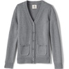 image:imageLands End School Uniform Girls Cotton Modal Button Front Cardigan SweaterPewter Heather