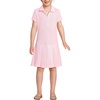 image:imageLands End School Uniform Girls Short Sleeve Mesh Pleated Polo DressIce Pink