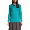 image:imageLands End School Uniform Kids Long Sleeve Interlock Polo ShirtTeal Breeze
