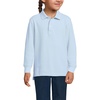 image:imageLands End School Uniform Kids Long Sleeve Mesh Polo ShirtBlue