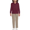 image:imageLands End School Uniform Kids Long Sleeve Rapid Dry Polo ShirtBurgundy
