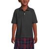 image:imageLands End School Uniform Kids Short Sleeve Mesh Polo ShirtBlack