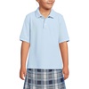 image:imageLands End School Uniform Kids Short Sleeve Mesh Polo ShirtBlue