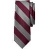 image:imageLands End School Uniform Kids Stripe Pre Tied TieBurgundyFeather Gray Stripe