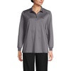 image:imageLands End School Uniform Womens Long Sleeve Rapid Dry Polo ShirtArctic Gray