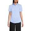 image:imageLands End School Uniform Womens Short Sleeve Peter Pan Collar Broadcloth ShirtLight Sea Blue