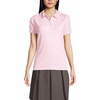 image:imageLands End School Uniform Womens Short Sleeve Peter Pan Collar Polo ShirtIce Pink