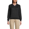 image:imageLands End School Uniform Young Womens Cotton Modal VNeck SweaterBlack