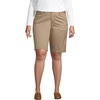 image:imageLands End School Uniform Young Womens Plain Front Blend Chino ShortsKhaki