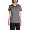 image:imageLands End School Uniform Young Womens Short Sleeve Rapid Dry Polo ShirtArctic Gray