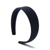 image:imageLands End Uniform Girls Wide Headband Burgundygray Plaid One sizeClassic Navy
