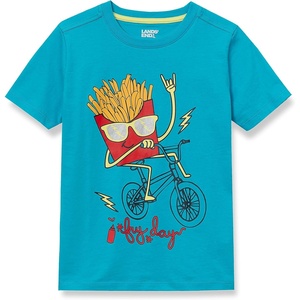 image:imageLands End Boys Graphic T ShirtFrench Fry BikeScuba Blue