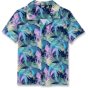 image:imageLands End Boys Short Sleeve Slub Camp ShirtPalmSunny Lime