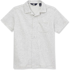 image:imageLands End Boys Terry Knit Button Down ShirtSnow White Heather