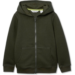 image:imageLands End Boys Texture Knit Zip Up HoodieMidnight Olive