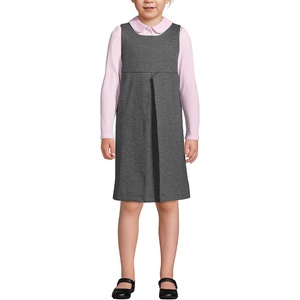 image:imageLands End Girls Ponte Pleat JumperCharcoal Heather