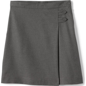 image:imageLands End Girls Slim Solid Aline Skirt Below the KneeGray
