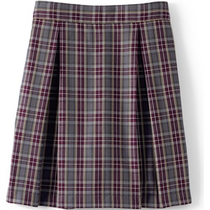 image:imageLands End Girls Top of Knee Plaid SkortPlaid Gray HeatherMaroon
