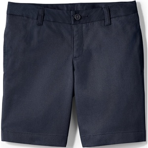 image:imageLands End Little Girls Slim Plain Front Blend Chino ShortsClassic Navy