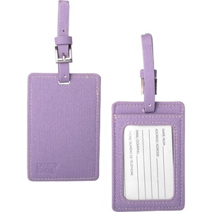 image:imageLands End Luggage Tags 2Pack Travel Bag Tag Lilac  Suitcase IdentifierLilac