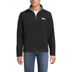 image:imageLands End Mens Anyweather Fleece Quarter Zip PulloverBlack