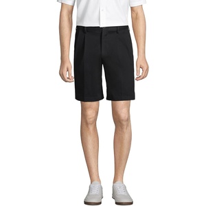image:imageLands End Mens Comfort Waist Pleated 9 No Iron Chino ShortsBlack