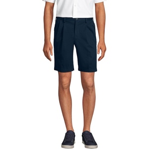 image:imageLands End Mens Comfort Waist Pleated 9 No Iron Chino ShortsRadiant Navy