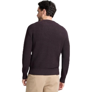 image:imageLands End Mens Drifter Cotton Crewneck SweaterBlack Currant