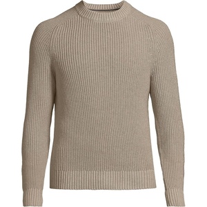 image:imageLands End Mens Drifter Cotton Crewneck SweaterLight Sandstone Heather