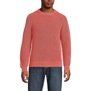 image:imageLands End Mens Drifter Cotton Crewneck SweaterSea Coral