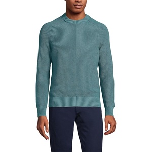 image:imageLands End Mens Drifter Cotton Crewneck SweaterTourmaline
