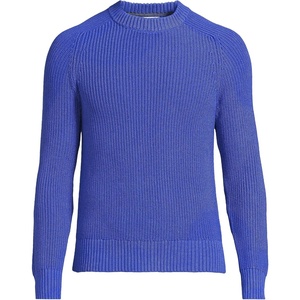 image:imageLands End Mens Drifter Cotton Crewneck SweaterVolt Blue